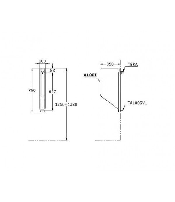 Toto Partition / Pembatas Urinal A 100