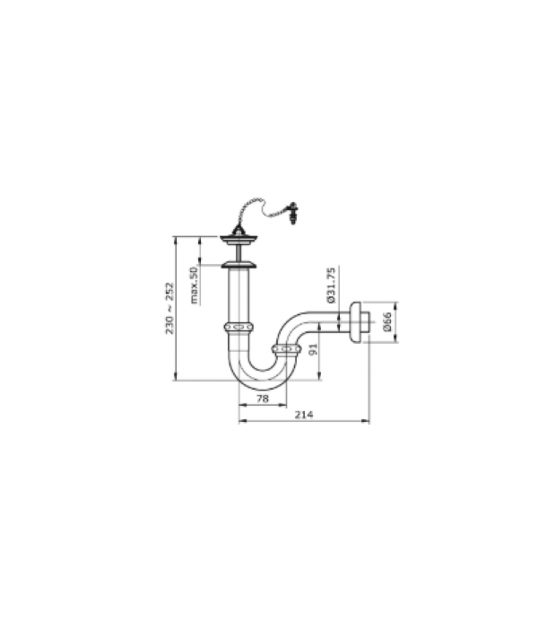 Toto Sifon Wastafel TX 709 AN