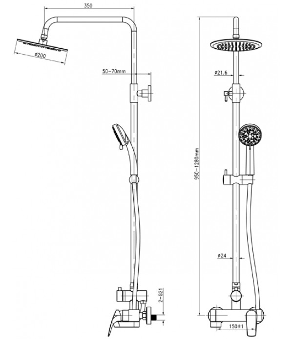 Wasser Shower Column ESS - D330